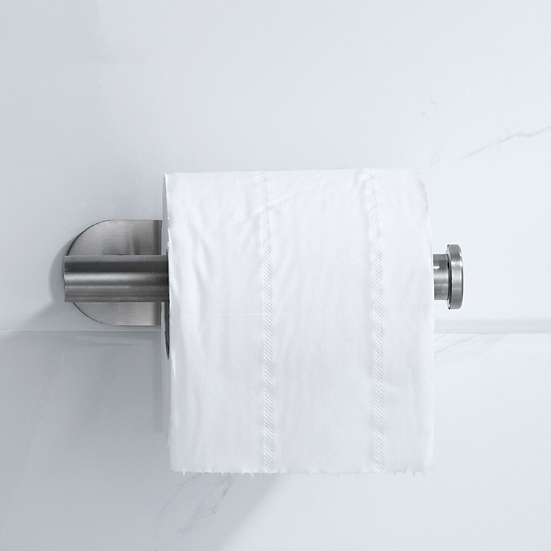itseliimautuva wc-paperiteline seinään kiinnitettävä kylpyhuone 304 ruostumattomasta teräksestä valmistettu paperipyyhe teline wc monitoiminen wc-paperiteline rei'itetty talouspaperiteline 2025 - $19.49 –P4