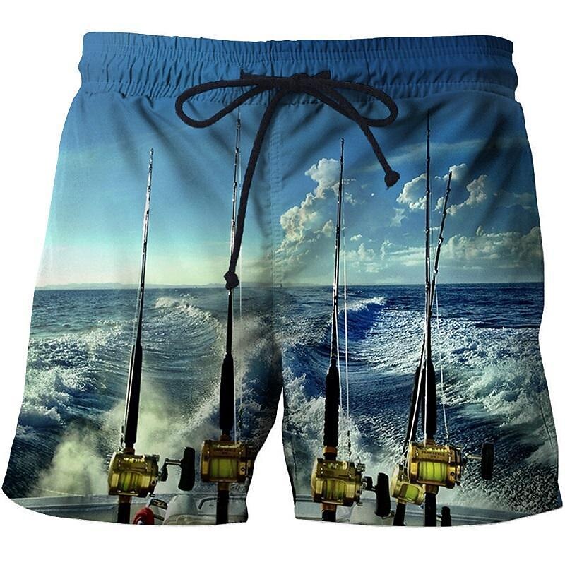 Homens Estampas Abstratas Peixes Calção Justo de Natação Shorts de Natação Bermuda de Surf Cintura Média Moda Roupa de rua Casual Ao ar livre Diário Feriado Bolsos Com Cordão Cintura elástica Designer de 2025 por $19.99 –P3