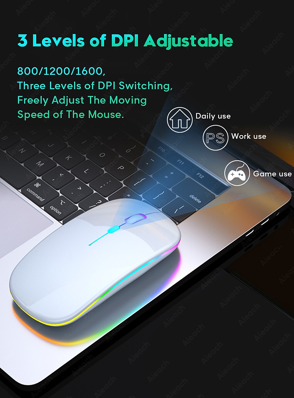 Keyboard and Mouse Combo For Tablet Android iOS Windows, Wireless Slim Mouse Keyboard Combo, Bluetooth Rainbow Backlit Keyboard 2025 - $43.99 –P10