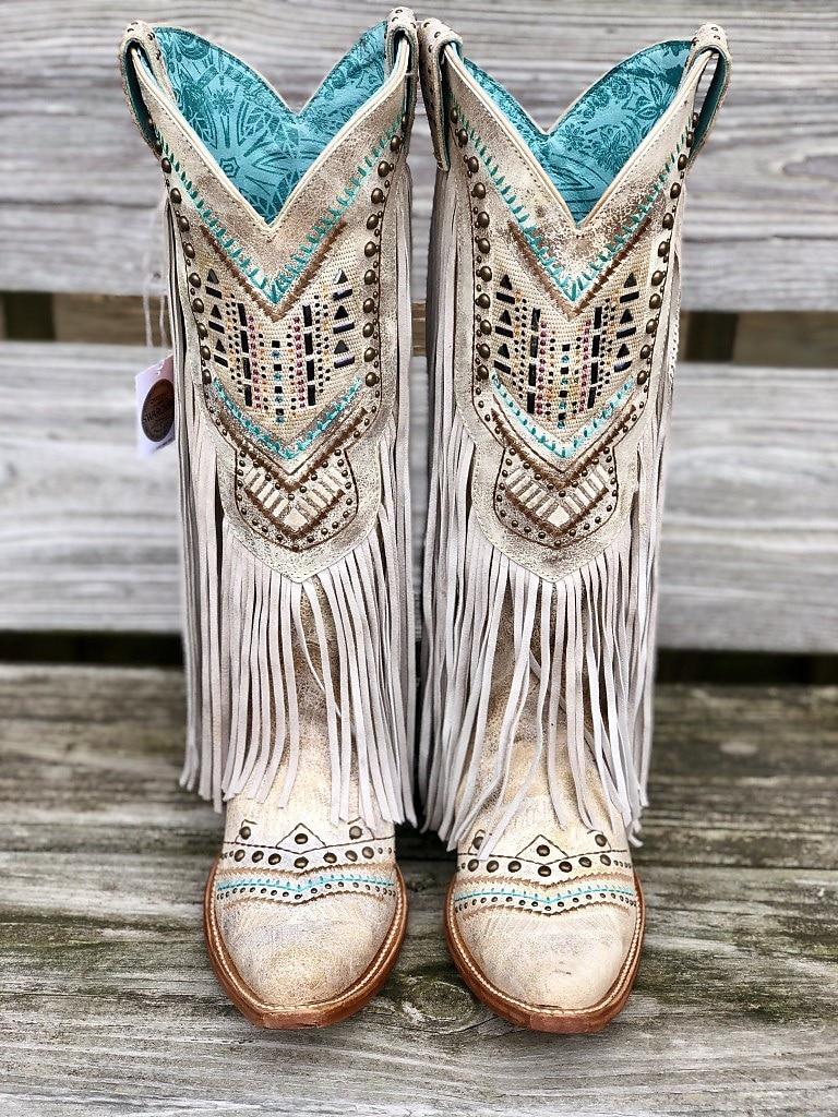 Tupsu Jaren '70 Schoenen Westerse laars Vierkante Teen Hippie Cowboy Dames Maskerade Feest / Uitgaan Prideparade Trots maand Volwassenen Schoenen 2025 - $90.99 –P3