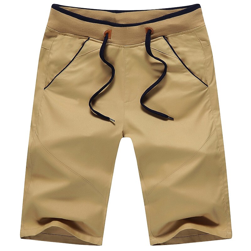 Men's Bermuda shorts Workout Shorts Golf Shorts Drawstring Elastic Waist Plain Outdoor Going out Cotton Blend Fashion Streetwear Red Sky Blue Micro-elastic 2025 - $16.49 –P1
