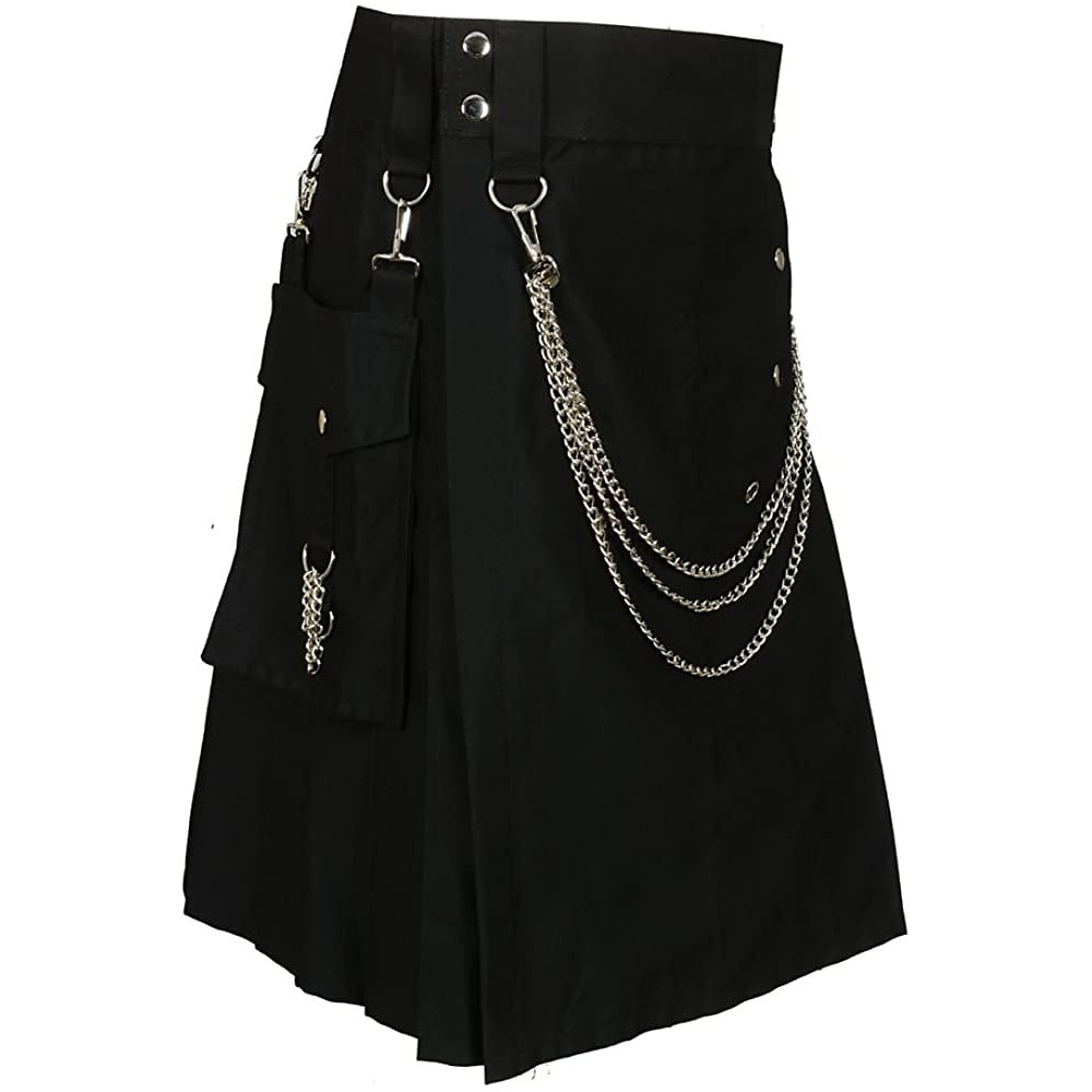 Retró Punk és gótika Skót Utility Kilts Jelmez Férfi Álarcos mulatság Buli / Este Felnőttek Szoknyák 2025 - $53.99 –P3