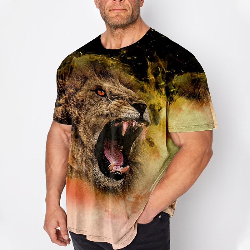 Per uomo Plus Size maglietta Grande e alto Pop art Girocollo Stampa Manica corta Primavera estate Vintage Di tendenza Streetwear Essenziale Informale Sport Top del 2026 a $20.99 –P3