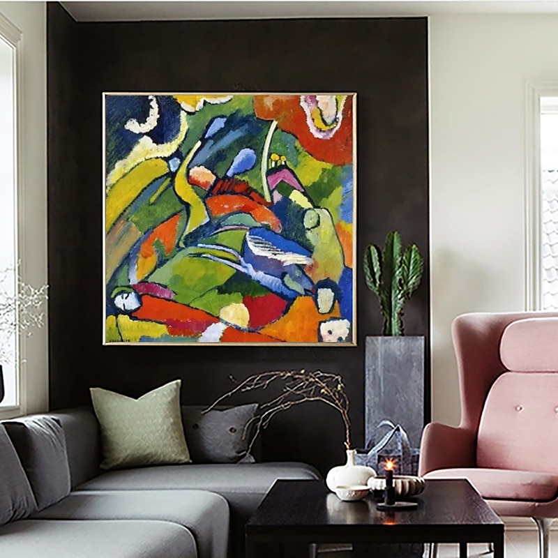Famous Oil Painting Canvas Wall Art Decoration Wassily Kandinsky Abstract for Home Decor Rolled Frameless Unstretched Painting 2025 - GBP £64.38 –P4