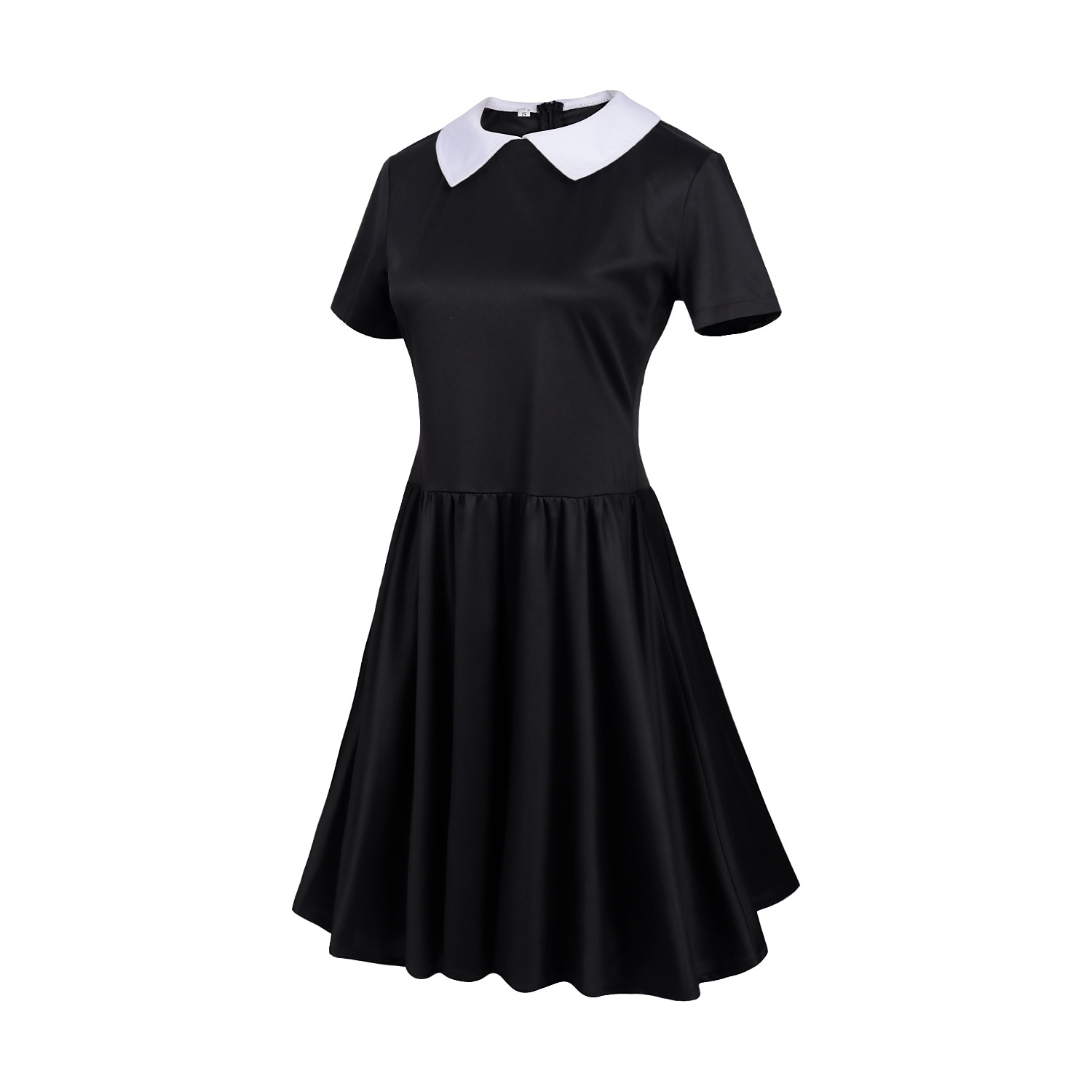 Wednesday Addams Costume For Women Girls Collar Black Dress Costume