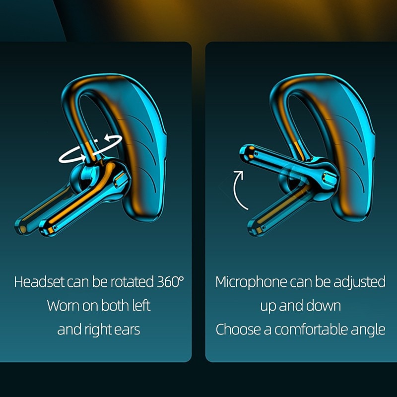 Hands Free Telephone Driving Headset Ear Hook Bluetooth 5.2 Waterproof Sports Built-in Mic for Apple Samsung Huawei Xiaomi MI Fitness Camping Hiking Running Phone Office Business Valentine's Day Gift 2026 - $19.99 –P10