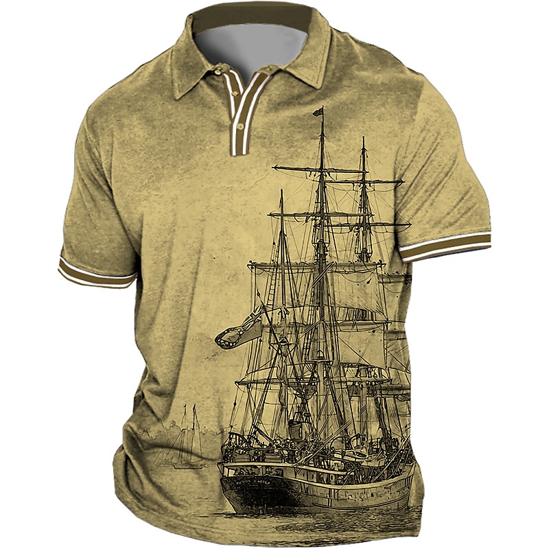 Men's Plus Size Polo Shirt Big and Tall Letter Turndown Print Short Sleeve Spring & Summer Sports Fashion Streetwear Designer Outdoor Street Tops 2025 - $23.99 –P2