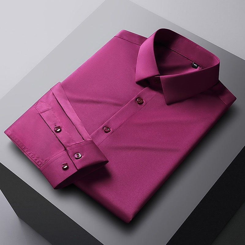 Per uomo Camicie Camicia non stirabile Stampe astratte Matrimonio Esterno Vinaccia Blu-verde Nero Bianco Manica lunga Collo ripiegabile Primavera & Autunno Abbigliamento del 2025 a $28.99 –P9