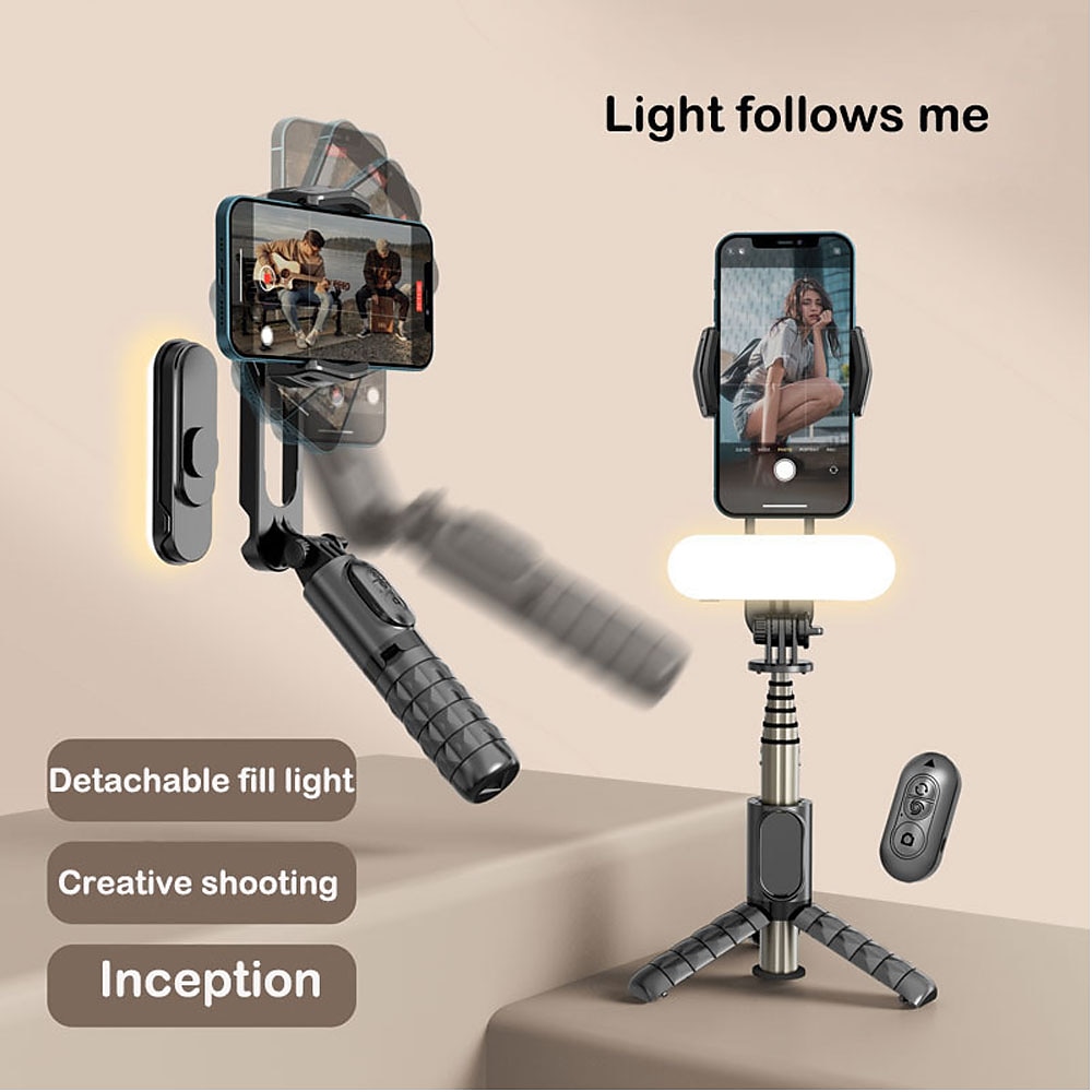 Handheld Gimbal Smartphone Bluetooth Handheld Stabilizer with Tripod selfie Stick Folding Gimbal for Smartphone Xiaomi iPhone 2025 - $52.99 –P8
