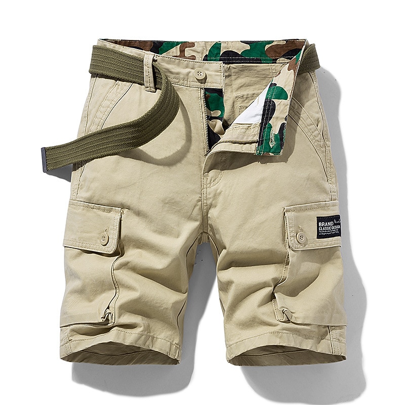 Herren Cargo Shorts Kurze Hosen Shorts Kurze Hosen Multi Pocket Gerade geschnitten Bedruckt Einfarbig Komfort tragbar Knielänge Outdoor Täglich Sport Stilvoll Schwarz Blau 2026 - $26.99 –P10