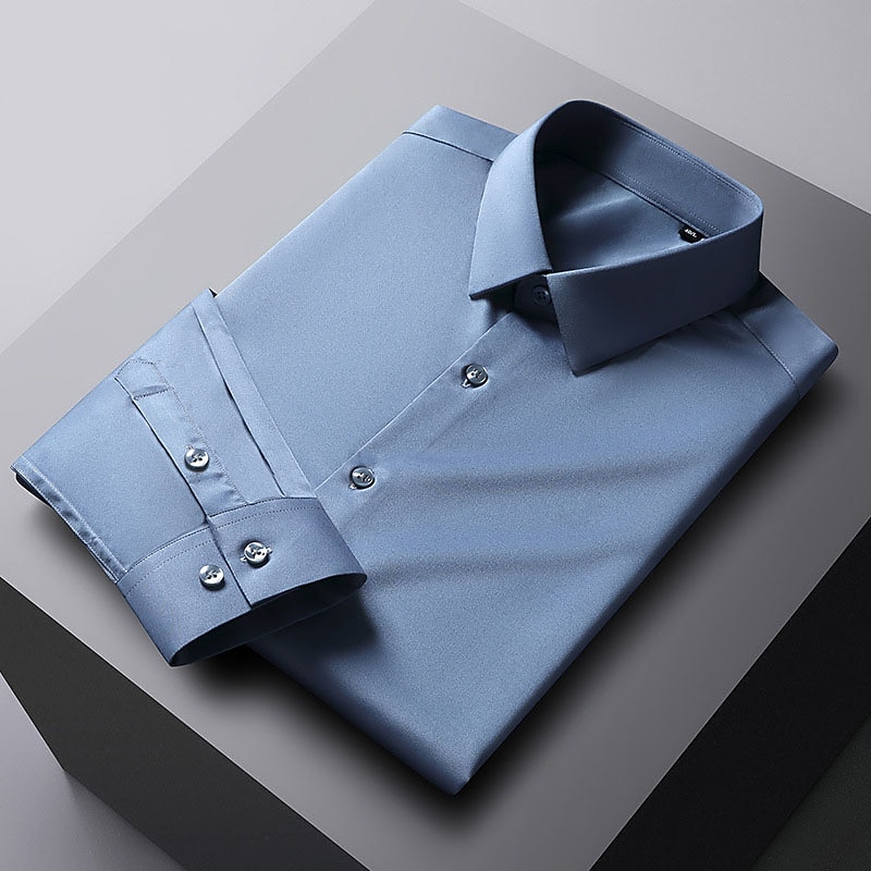 Per uomo Camicie Camicia non stirabile Stampe astratte Matrimonio Esterno Vinaccia Blu-verde Nero Bianco Manica lunga Collo ripiegabile Primavera & Autunno Abbigliamento del 2025 a $28.99 –P13