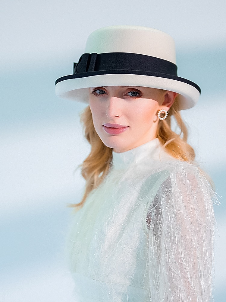 cappelli 100% lana cappello fedora casual tea party elegante con copricapo copricapo bowknot del 2026 a $75.99 –P12
