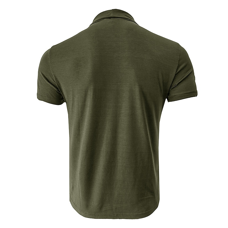 Voor heren T-shirt Coltrui Korte mouw Hoge nek Zomer Effen Stijlvol Modern eigentijds Comfortabel Vakantie Uitgaan Casual / Dagelijks Koffie Top T-shirt voor mannen 2026 - $18.99 –P17