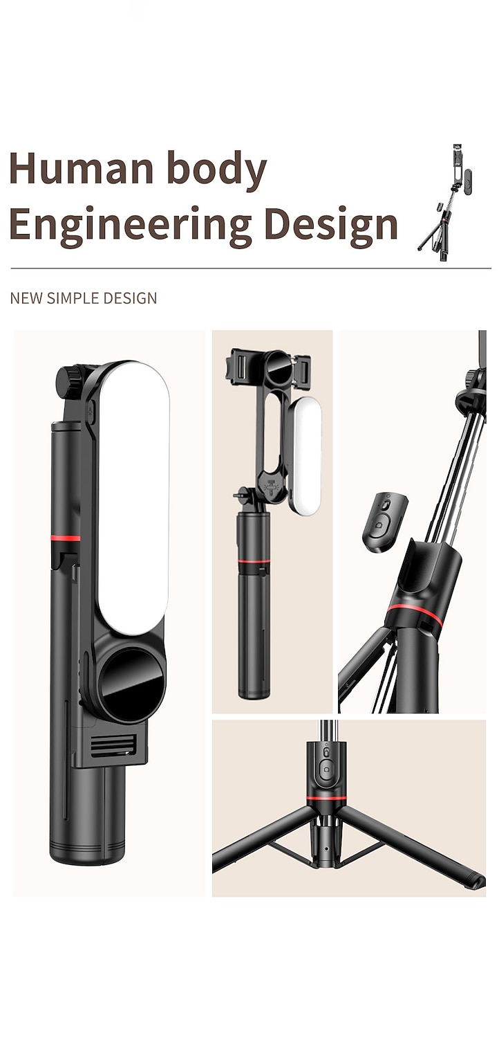 Stable Selfie Stick Tripod With Fill Light 44 Inch Extendable Selfie Stick With Wireless Remote And Tripod Stand 360 Rotation For IPhone 14/13/12/11 Pro/XS Max/XS/XR/X/8/7 Samsung And Smartphone 2025 - $33.99 –P16