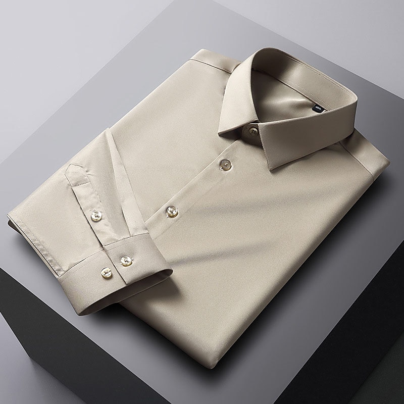 Per uomo Camicie Camicia non stirabile Stampe astratte Matrimonio Esterno Vinaccia Blu-verde Nero Bianco Manica lunga Collo ripiegabile Primavera & Autunno Abbigliamento del 2025 a $28.99 –P5
