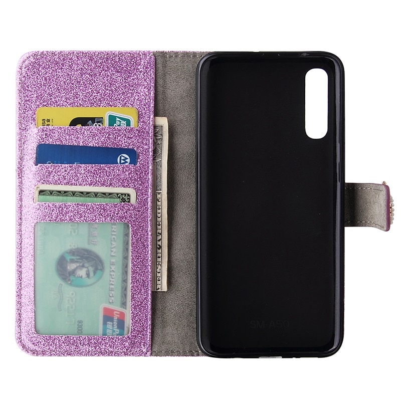 telefone Capinha Para Samsung Galaxy S23 S22 S21 S20 Plus Ultra A54 A34 A14 A73 A53 A33 nota 20 10 S25 Ultra Capa para Cartão Wallet Com Strass Slots de suporte de cartão Virar Magnético Brilho de 2025 por $20.99 –P4
