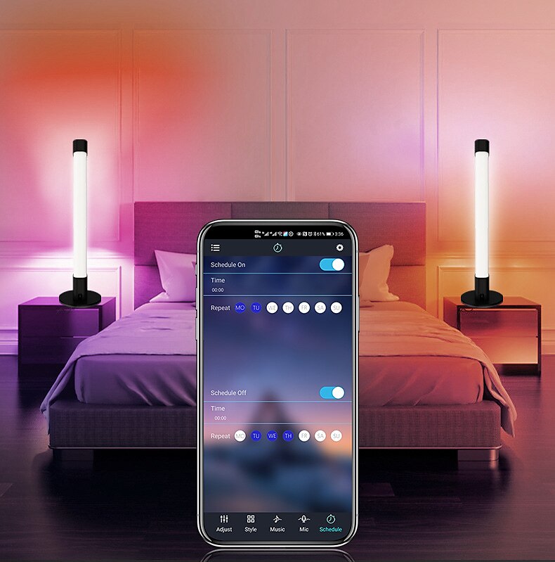 2025年 LEDスマートライトスマートライトバー 控制環境光 Bluetoothアプリリモコンボタン制御音楽制御 寝室リビングルームコンピューターTV環境光  コレクション – $29.99 –P4