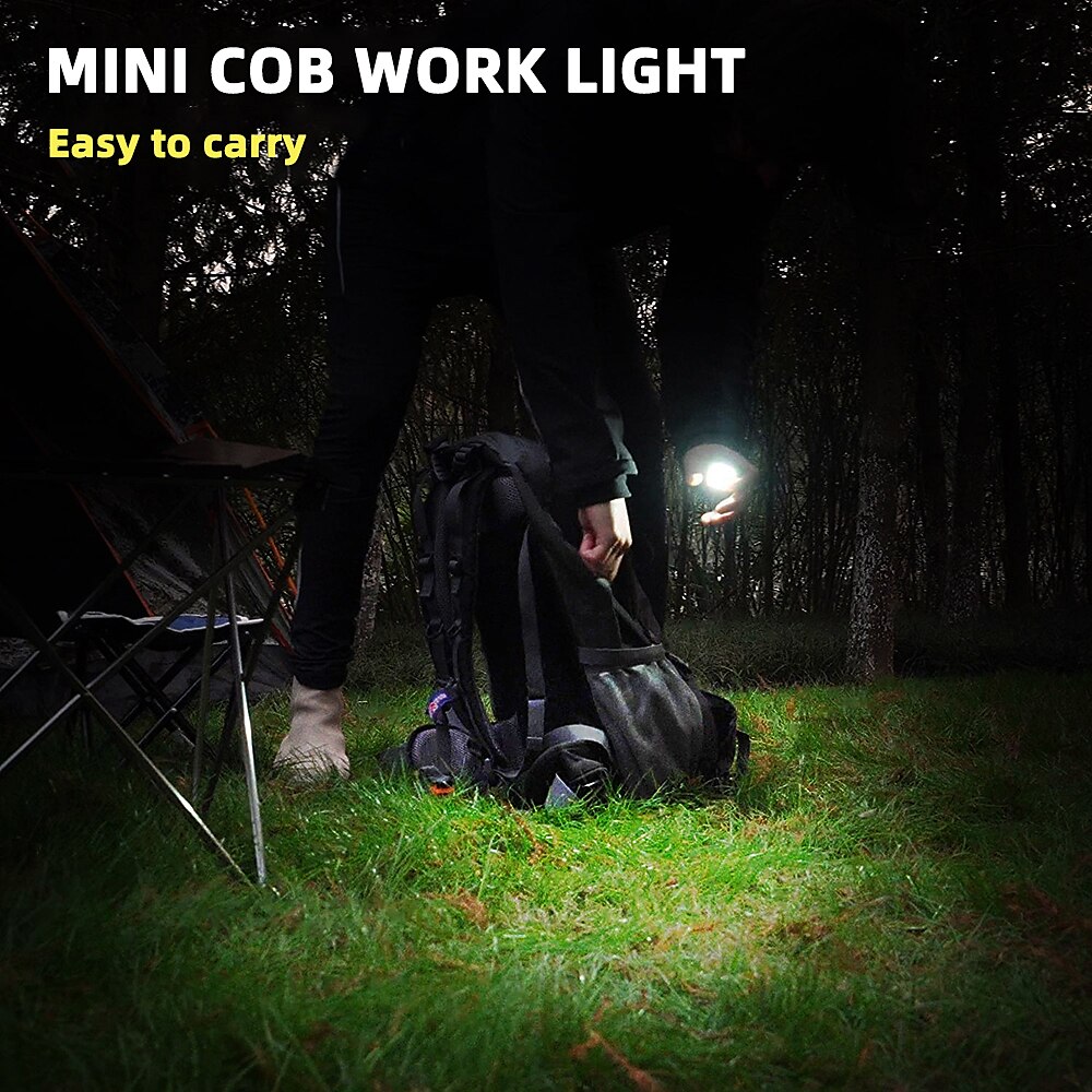 Mini Flashlight Camping Light Lantern Super Bright COB Keychain Work Light Floodlight with Strong Magnet and Clip Waterproof 2025 - $13.49 –P16
