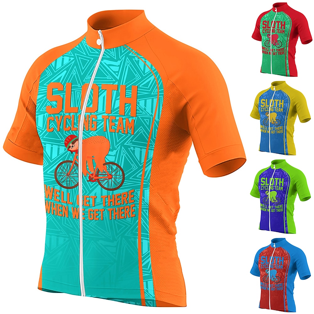 Hombre Maillot de Ciclismo Gracioso Perezoso Manga Corta Bicicleta Maillot Camiseta con 3 bolsillos traseros MTB Bicicleta Montaña Ciclismo Carretera Secado rápido Bandas Reflectantes Bolsillo 2026 - $30.99 –P1