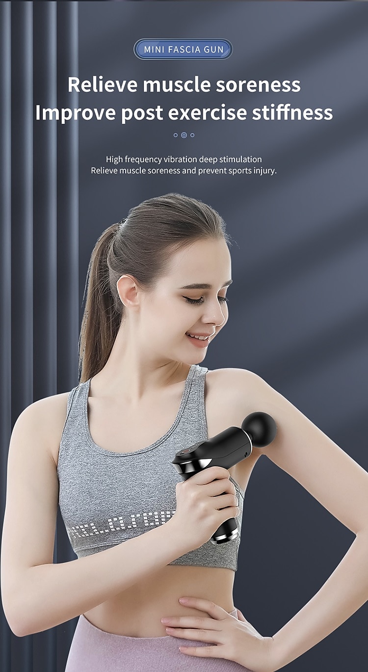 Portable Massage Gun High Frequency Muscle Vibration Massager For The Whole Body Deep Relaxation Muscle Pain Relief Fitness Massager Valentine's Day Gift 2026 - $41.99 –P11