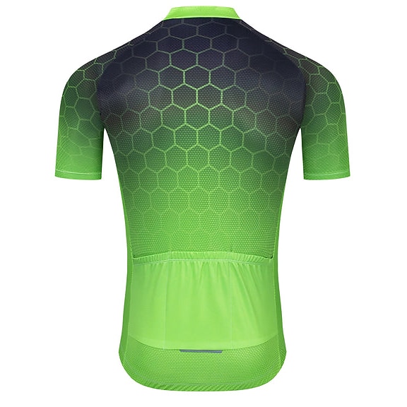 Herr Cykeltröja Geometrisk Lutning Kortärmad Cykel Överdelar med 3 bakfickor Bergscykling Vägcykling Snabb tork Reflexremsa Bakficka Fuktabsorberande sporter Gul Blå Orange Kläder 2025 - $30.99 –P3