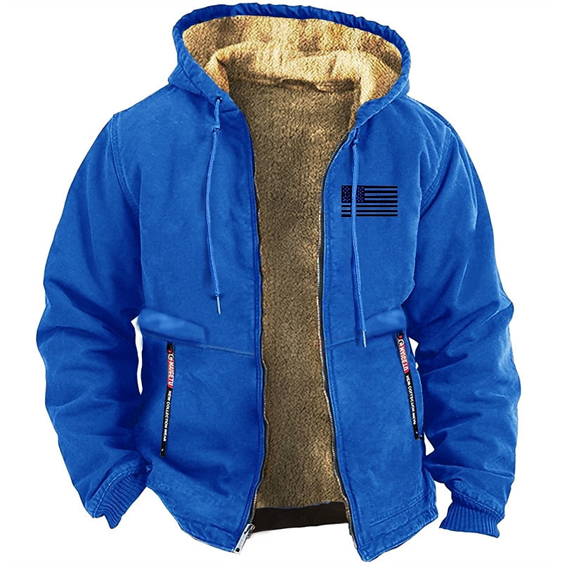 Men's Color Block Long Sleeve Sweatshirts  Hooded Basic Casual Sports & Outdoor Sports Winter Blue Brown Gray Clothing Apparel Designer Hot Stamping S M L XL XXL 3XL 2025 - $35.99 –P2
