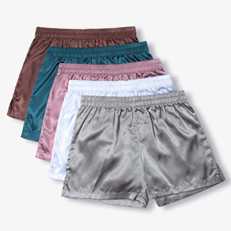 Herr Vardagsklädsel Pyjamasshorts Slät Ledigt Komfort Hem Dagligen Säng Polyester Andningsfunktion Mjuk Elastisk midja Vår Sommar Ljusrosa Svart 2025 - $18.99 –P11