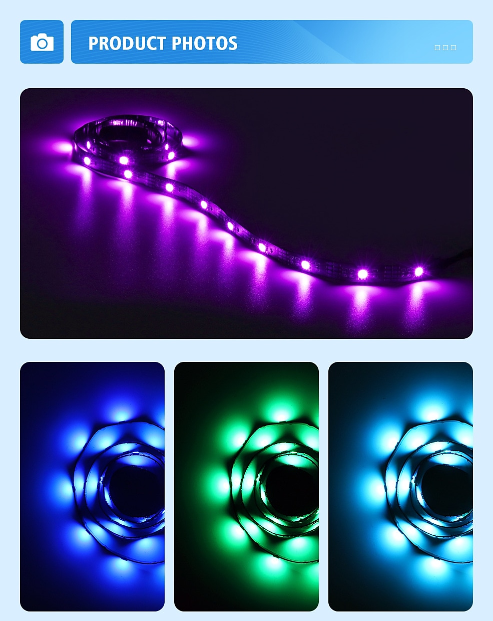 TV LED Backlights App Control RGB Smart LED Strip Lights with WIFI Atmosphere Light with USB TV Background Light 5V Living Room Led Color Atmosphere Light Remote Control 2025 - $10.49 –P11