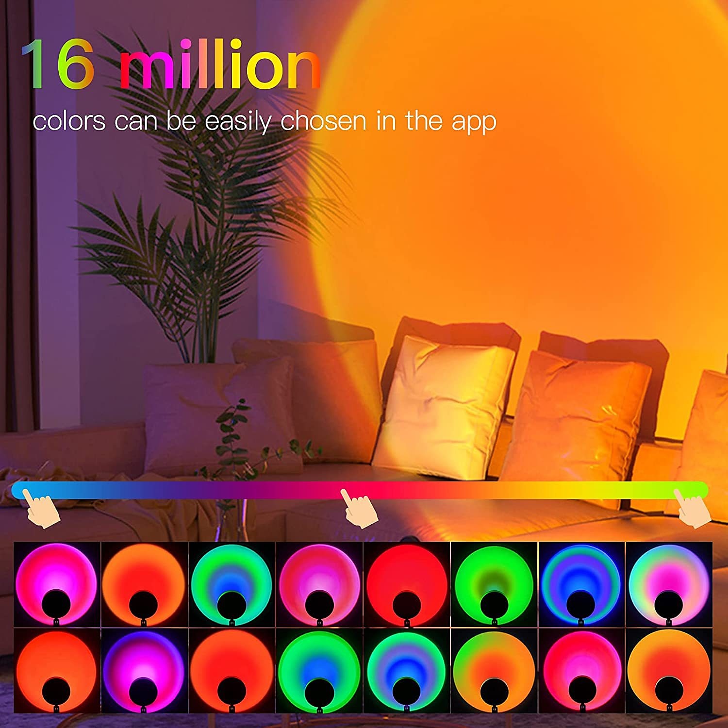 LED Slimme Lamp Sunset Rainbow Projectorlamp RGB Vloerlamp met Bluetooth en Tuya App Afstandsbediening Live Achtergrond Sfeervolle Zonsondergang Verlichting 2025 - $16.49 –P5