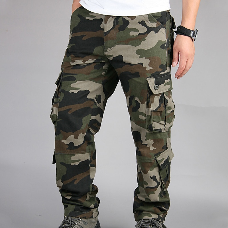 Maiyifu-GJ Men's Camo Military Cargo Pants Relaxed Fit Casual Outdoor  Hiking Pants Lightweight Combat Trousers Pockets (Green,28) at Amazon Men's  Clothing store
