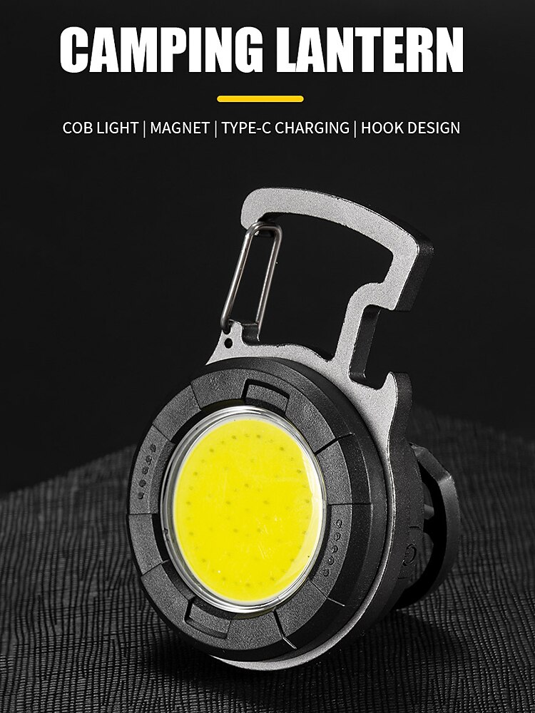 Mini Flashlight Camping Light Lantern Super Bright COB Keychain Work Light Floodlight with Strong Magnet and Clip Waterproof 2025 - $13.49 –P1