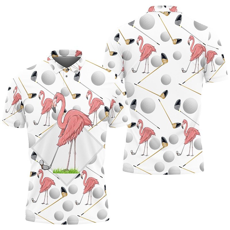 Kentucky Derby Herren Ente Hawaiianische Polohemden Golfshirt Kurzarm Polo-Shirts Hemden mit Kragen Lässig Strandbekleidung Urlaubskleidung Tropenkleidung Party-Outfits Knöpfe 3D-Druck Weiß Blau 2025 - $22.99 –P2