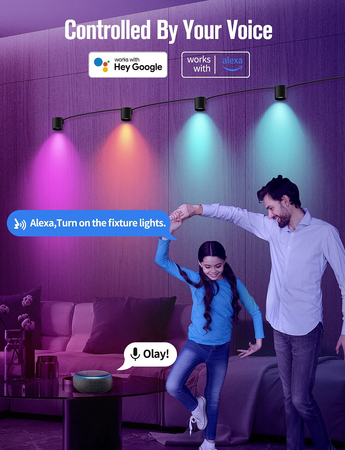 LED Smart Light Decorative Alexa Tuya Wifi Smart Music Synchronous Multi-color Wall Lamp Remote Control Plug-in 2026 - $111.99 –P6