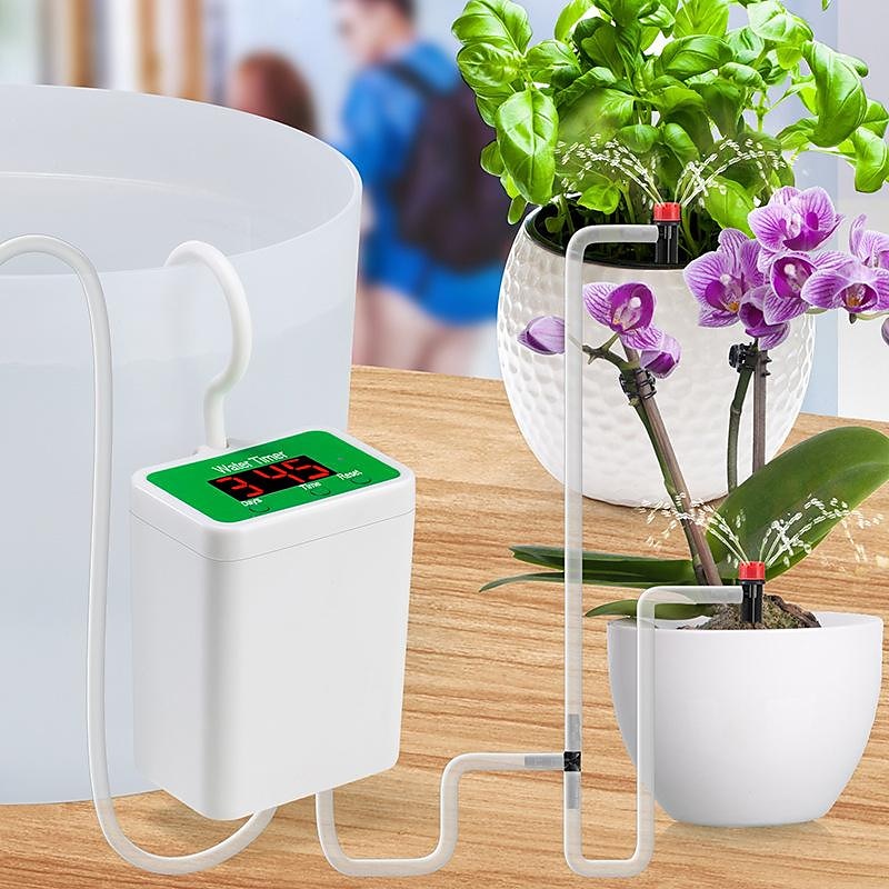Automatic Watering System USB Power Automatic Drip Irrigation Kit 8 Drop Arrow Holiday Plant Watering Devices for Indoor Potted Plants LED Display DIY Automatic Plant Waterer Gift for Gardening Lovers 2025 - $38.99 –P8