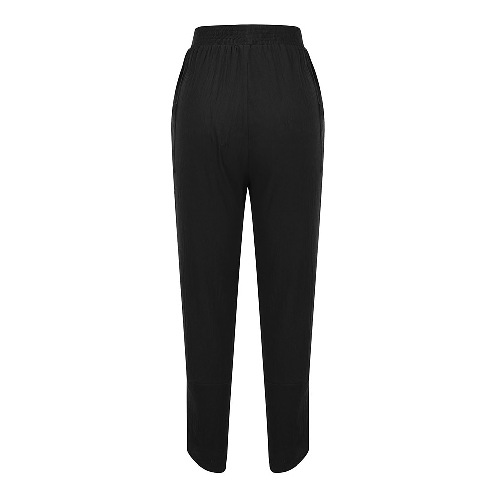 Damenhose aus Baumwollleinen mit Seitentaschen, weites Bein, locker lässig, Sommer, Herbst, Weiß, Hellblau, S, 2XL 2025 - $21.99 –P16