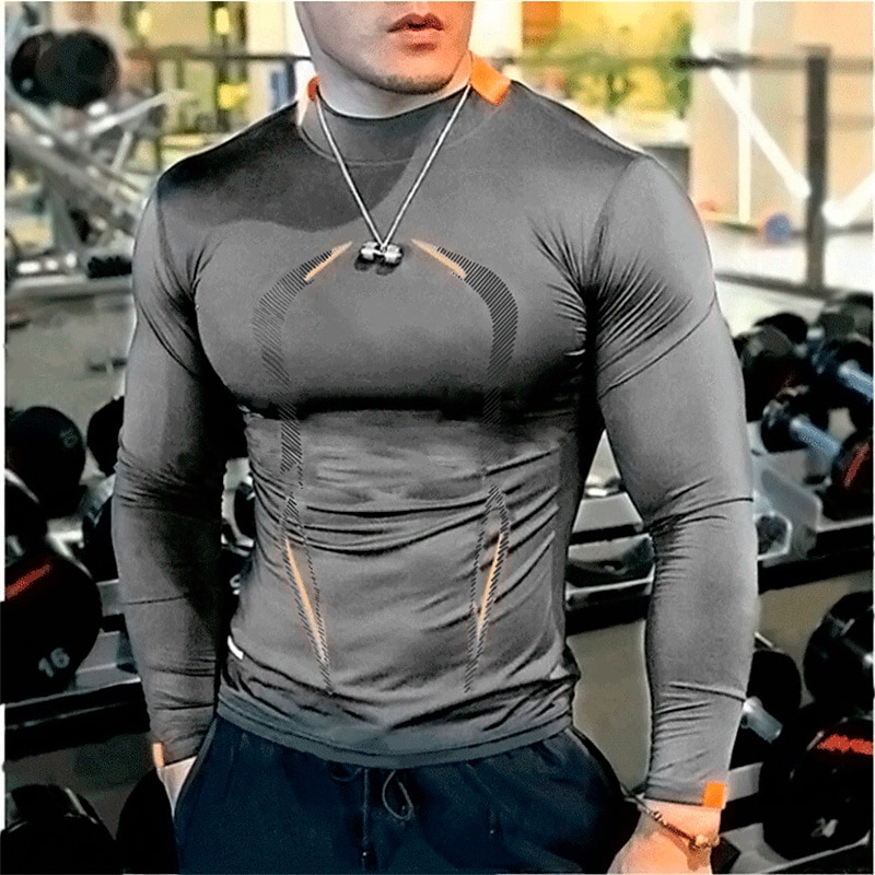 Men's Compression Shirts Long Sleeve, Muscle Slim Fit Base-Layer