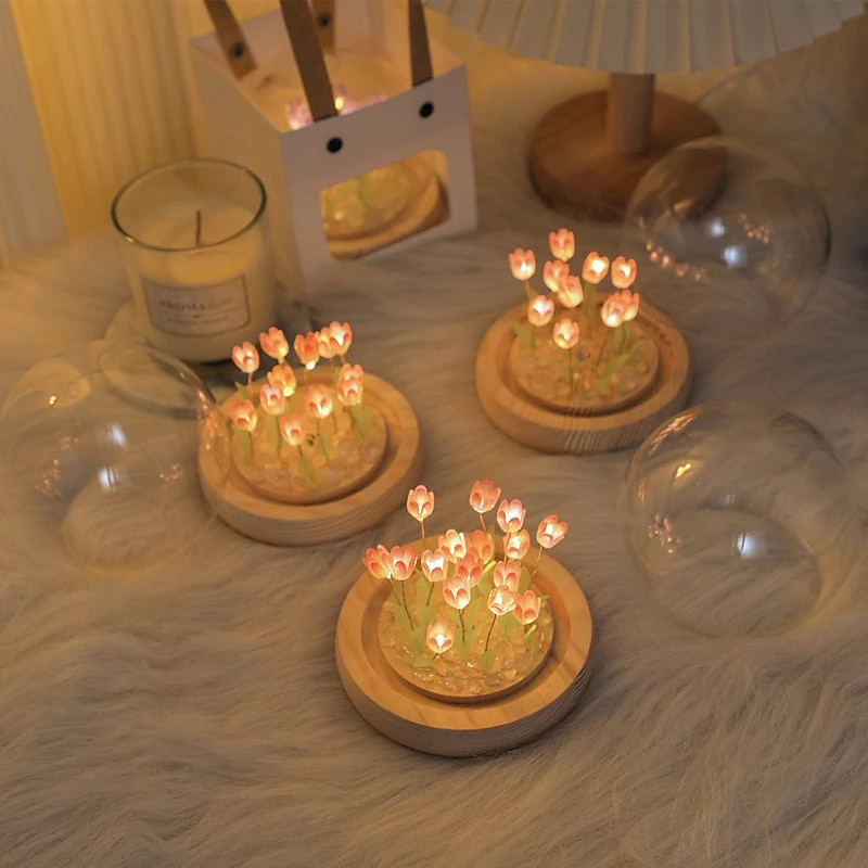 DIY Ночной Светильник Тюльпан Имитация Цветка Спальня Подарок INS Светильник для Сна Подарок на День Рождения Атмосферный Свет Декор Стола 2026 - $22.99 –P13