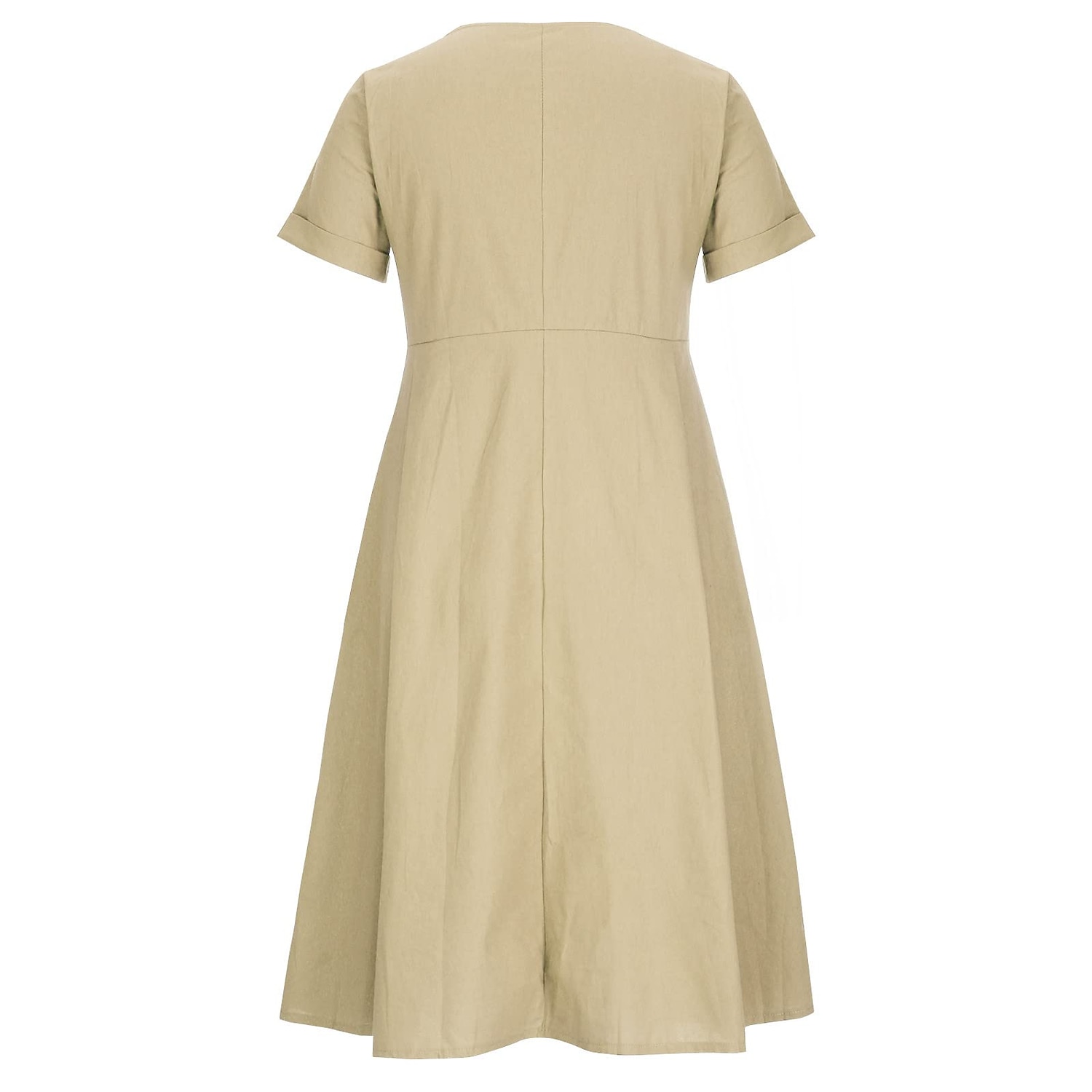 Damen Schwarz Weiß Armeegrün Sommer Frühling Herbst Maxikleid Leinen-inspirierte Kleider Freizeitkleid Baumwoll-Leinenkleid Elegant Basic Klassisch Outdoor Urlaub Täglich Normale Passform Einfarbig V 2025 - $26.99 –P2