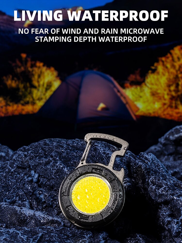 Mini Flashlight Camping Light Lantern Super Bright COB Keychain Work Light Floodlight with Strong Magnet and Clip Waterproof 2025 - $13.49 –P14