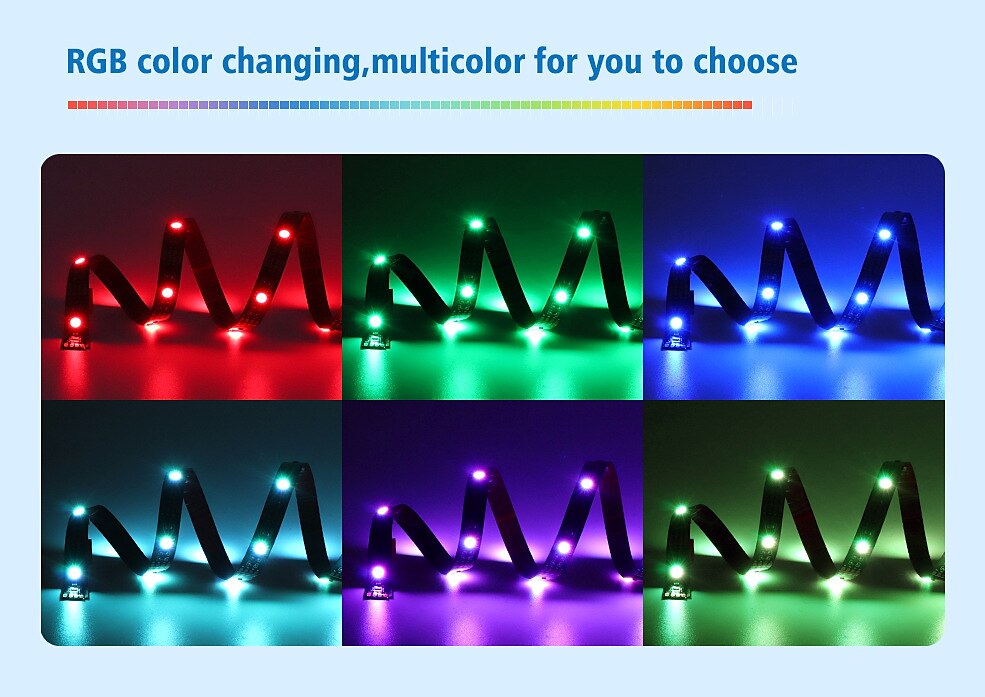 TV LED Backlights App Control RGB Smart LED Strip Lights with WIFI Atmosphere Light with USB TV Background Light 5V Living Room Led Color Atmosphere Light Remote Control 2025 - $10.49 –P9