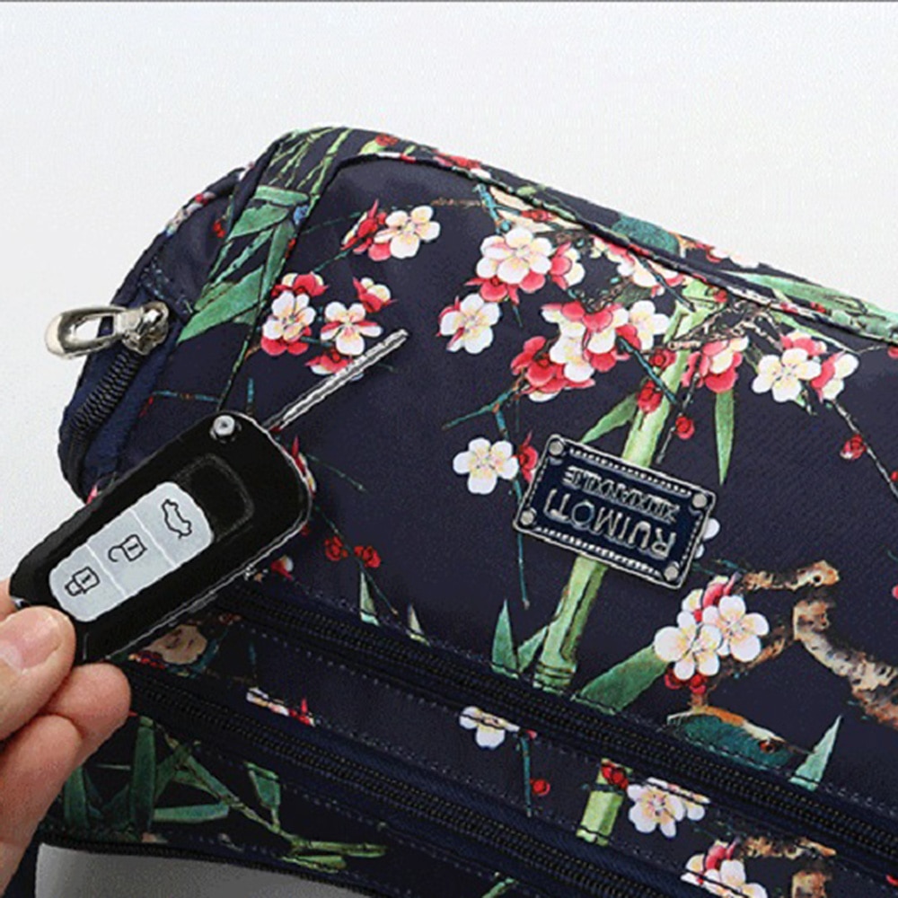 Per donna Borsa a tracolla Borsa a tracolla Nylon Esterno Giornaliero Per uscire Stampa Impermeabile Floreale Fiore decorativo Nero grigio Nero Bianco del 2026 a $18.99 –P2