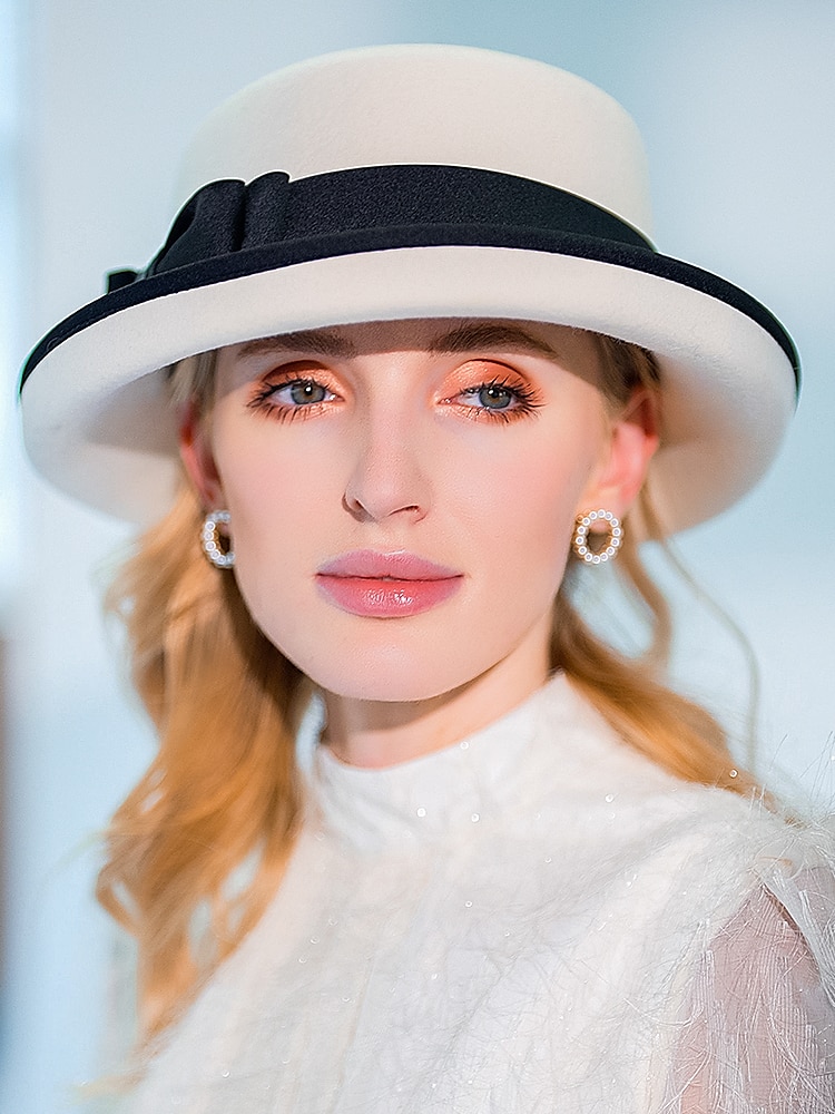 cappelli 100% lana cappello fedora casual tea party elegante con copricapo copricapo bowknot del 2026 a $75.99 –P10