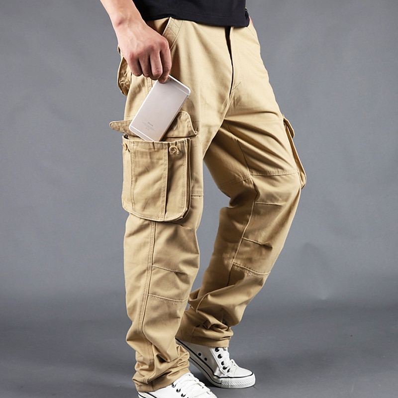 Mens Pants Big Size Mens Cargo Trousers Straight Leg Work Pant Men Loose  Fit Cotton Summer Wide Overalls Male Side Multi Pocket Large Size J230712  From Make08, $15.46 | DHgate.Com