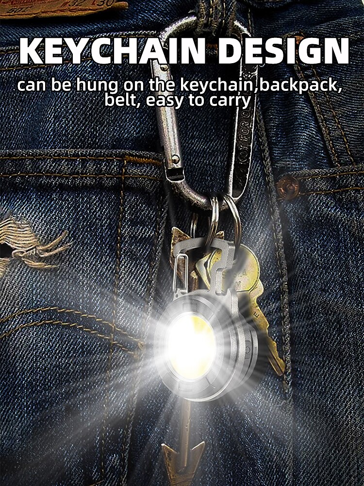 Mini Flashlight Camping Light Lantern Super Bright COB Keychain Work Light Floodlight with Strong Magnet and Clip Waterproof 2025 - $13.49 –P8