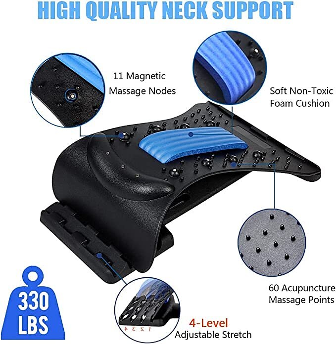 Neck Stretcher for Neck Pain Relief, Upper Back and Shoulder Relaxer for  Muscle Relax and Spine Alignment, Cervical Traction Device Adjustable 4  Level Green 