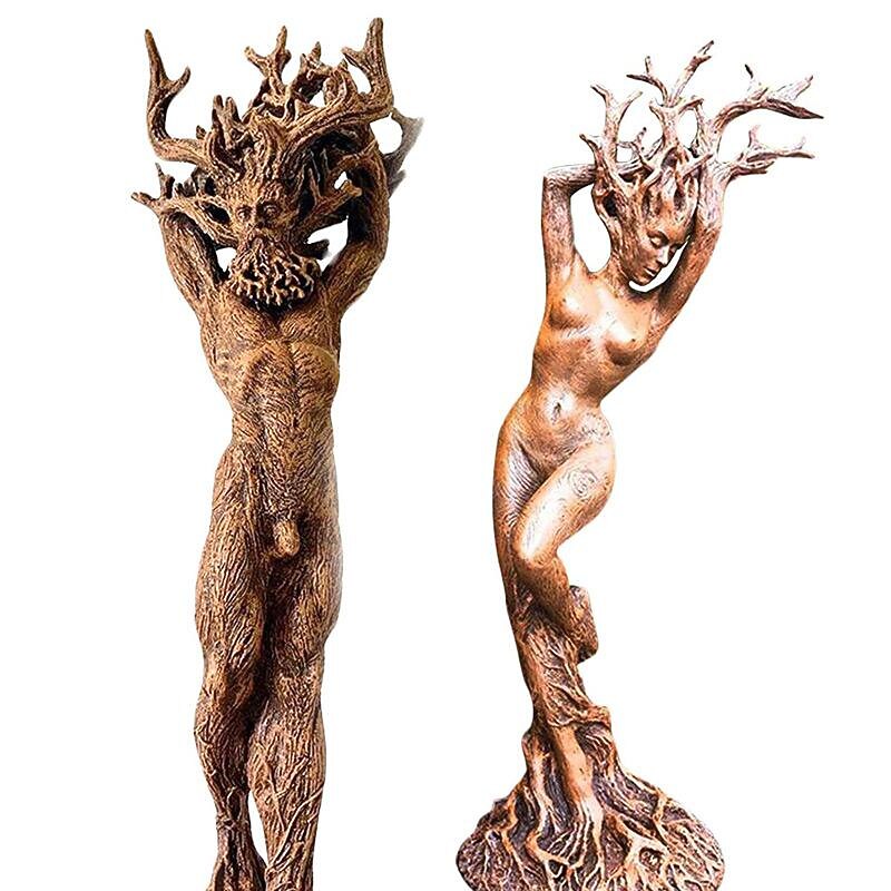 Resin Dryade Statue Figures, Dryade Ornament, Goddess Statue, God or Goddess of the Tree Statue, Craft Statue Model Sculptures Home Decor Sculpture Gift, Garden Craft Garden Park Decoration 2025 - $10.49 –P9