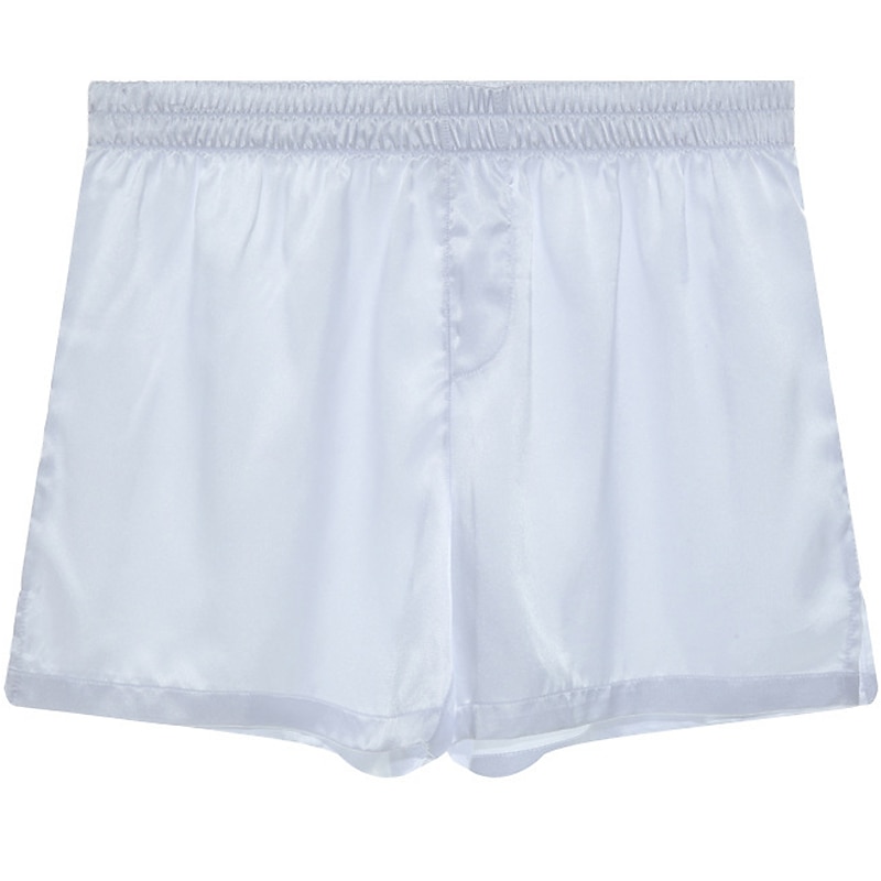 Herr Vardagsklädsel Pyjamasshorts Slät Ledigt Komfort Hem Dagligen Säng Polyester Andningsfunktion Mjuk Elastisk midja Vår Sommar Ljusrosa Svart 2025 - $18.99 –P7