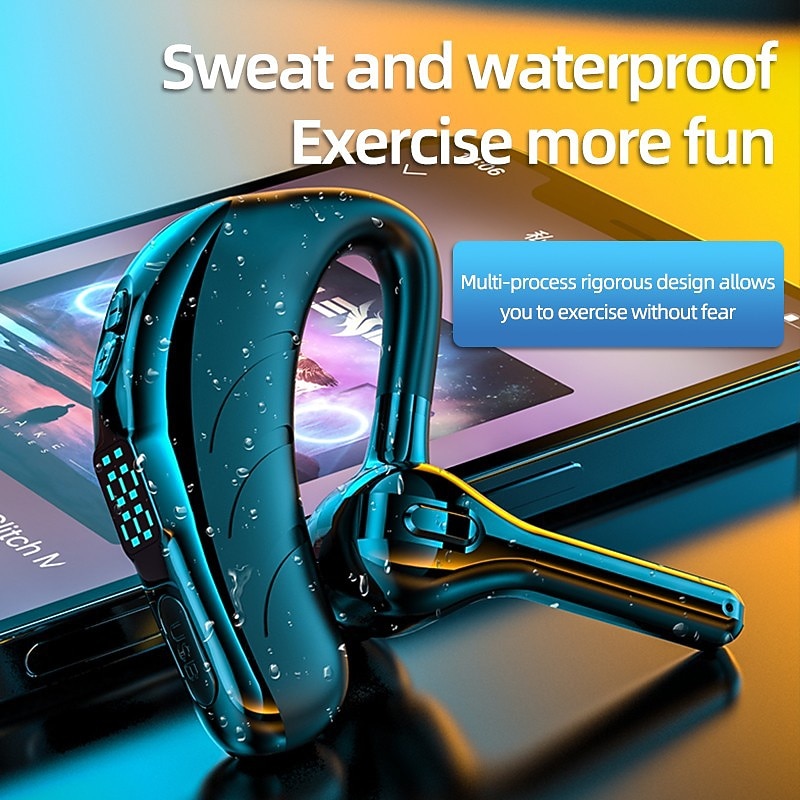Hands Free Telephone Driving Headset Ear Hook Bluetooth 5.2 Waterproof Sports Built-in Mic for Apple Samsung Huawei Xiaomi MI Fitness Camping Hiking Running Phone Office Business Valentine's Day Gift 2026 - $19.99 –P6