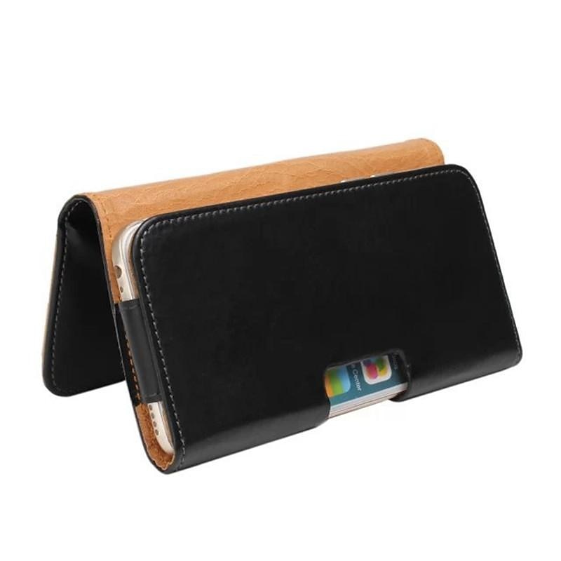 leren telefoonhoesje 7,2/6,5/6,2/5,2'' heuptas magnetische verticale telefoonhoes voor iPhone 14 Pro Max 13 12 11 etui hoes riemclip 2025 - $17.99 –P4