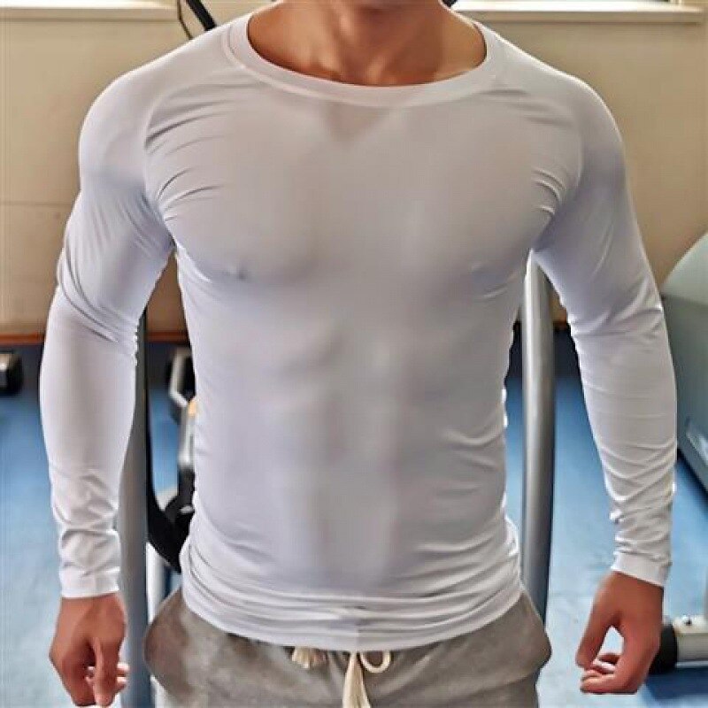 Men's Compression Shirt Running Shirt Long Sleeve Base Layer